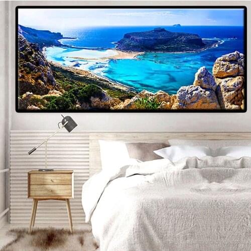 DIY Full diamond painting Natural seascape island scenery diamond embroidery 5D rhinestone mosaic diamond salon large F16