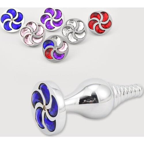 Butt Plug Sex Toys Mini Round Metal Smooth Screw Pattern Butt Small Tail Female/Male Dildo Intimate Butt Plug silver dildo