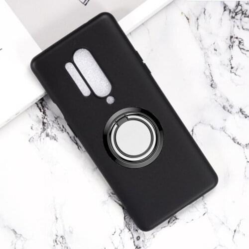 For OnePlus 8 Pro Back Ring Holder Bracket Phone Case Cover Phone TPU Soft Silicone Cases for OnePlus 8 pro 6.78"