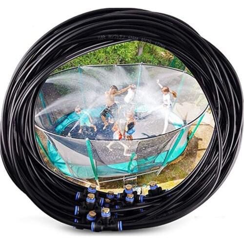 Childrens Trampoline Sprinkler Tube 6m/15m Profession PE High-pressure Atomization Cooling Pipe Outdoor Park Water Spray Device