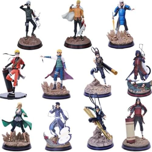 Anime Figure Hokage Kakashi Madara Obito Pain Konan Kakuzu Hidan Kisame Hinata GK Statue Action Figure PVC Figure Model Toy Gift