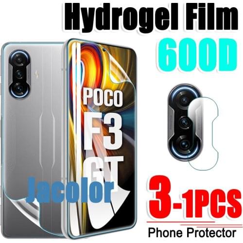 Full Cover Front Back Hydrogel Film for Xiaomi Poco F3 GT Screen Protectors HD Clear Xiomi PocoF3GT F3GT 6.67' Camera Glass