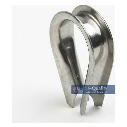 HQ High Quality Rigging Hardware Heavy Duty Stainless Steel AISI304 M3 DIN6899 Wire Rope Cable Thimbles