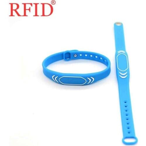 ID 125khz EM4100 TK4100 Read Only Wristband Keyfob Wrist Watch Waterproof Adjustable Blue RFID Access Control Card Fast Shipping