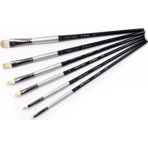 6 pcs/set Art supplies series of bristles of the brush painting to the artist of high quality oil painting in watercolor brushes
