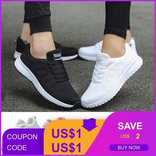 MAIJION Women Breathable Mesh Sneakers Men Non Slip Running Shoes Fashion Weave Sport Shoes Casual Jogging Trainers White