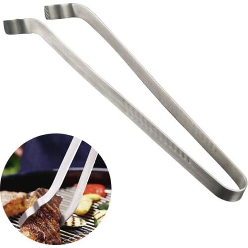 Stainless Steel Cookware BBQ Tongs Food Clip BBQ Tools Lengthen Snack Bread Tweezers Clip Kitchen Gadgets Buffet Restaurant Tool