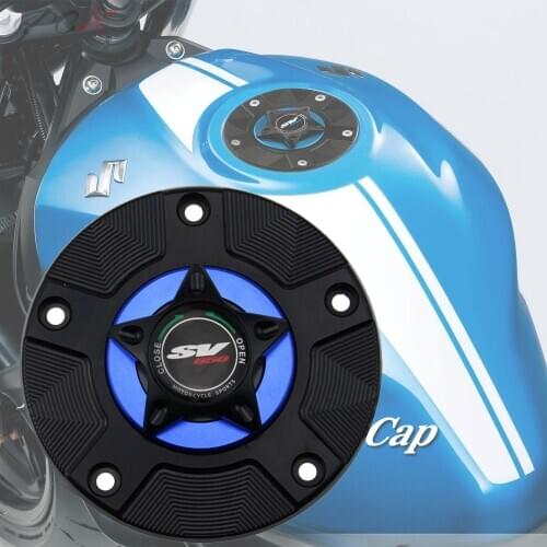 Logo 8 Colors CNC Aluminum Keyless Motorcycle Accessories Fuel Gas Tank Cap Cover for SV650 SV 650 2003-2014