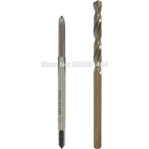 M3 x 0.5 High Speed Steel Thread Tap + 2.5mm HSS Drill Bit Kit