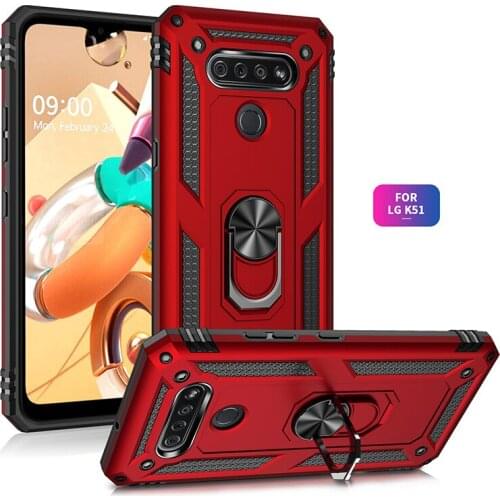 Magnet Case Cover for LG K51 Case LG Q51 Armor Rugged Military Shockproof Car Holder Phone Case