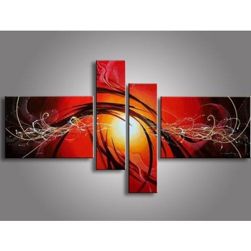 Oil paintings on canvas red black white home decoration Modern abstract Oil Painting wall DY-134M