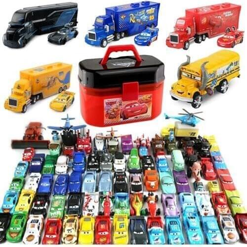 Disney Pixar Cars 2 3 Toys Lightning McQueen Jackson Storm Mack Uncle Truck 1:55 Diecast Model Car Toy Children Birthday Gift