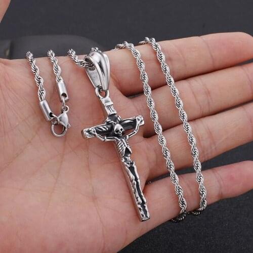 Fashion Jewelry Cross Pendant Personality Cool Taro Mens Stainless Steel