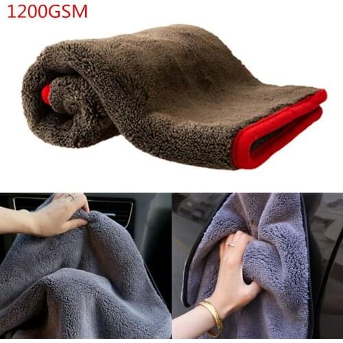 Car Wash 1200GSM Car Detailing Microfiber Towel Car Cleaning Drying Cloth Thick Car Washing Rag for Cars Kitchen Car Care Cloth