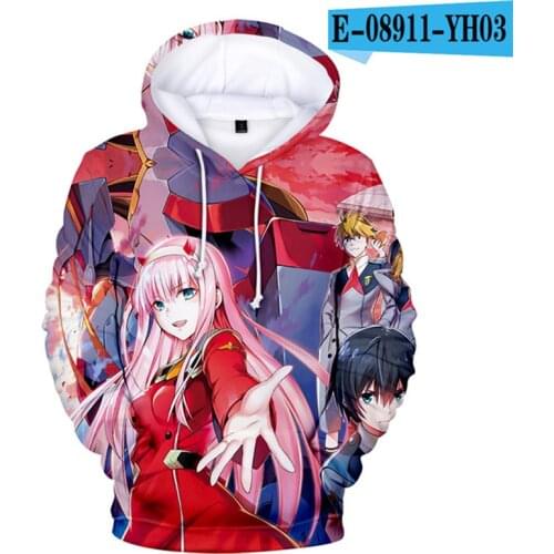 Funny DARLING In The FRANXX 3D Print Hoodies Sweatshirts Boys/Girls Cute Anime Zero Two Sweatshirt Popular Romantic Pullovers