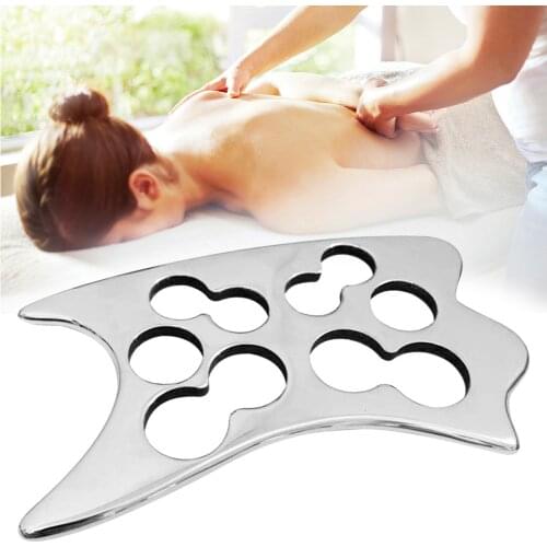 Handed Stainless Steel Scraping Board Body Scrapper Plate for Release Pain Relief Guasha Tools Body Massage Tools