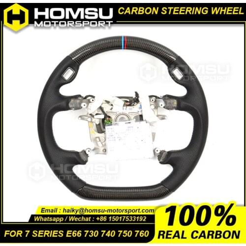 Custom alcantar led carbon fiber LED steering wheel For bmw 7 Series E66 730 740 750 760 racing wheel convertible