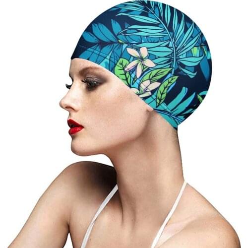 Swimming Cap Silicone Women Men Waterproof Plus Size Colorful Adult Long Hair Sports High Elastic Adults Swim Pool Hat #W5