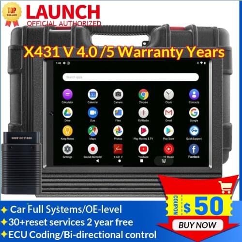 LAUNCH X431 V Pro V4.0 OBD2 Professional Scanner All System Diagnostic Tools ECU Coding Bidirection Control 30+Reset LAUNCH X431