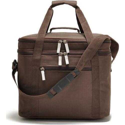 18L Cooler Bag Bilayer Large Car ice pack upscale picnic cooler bag Lunch travel Insulated Tableware package insulation thermal