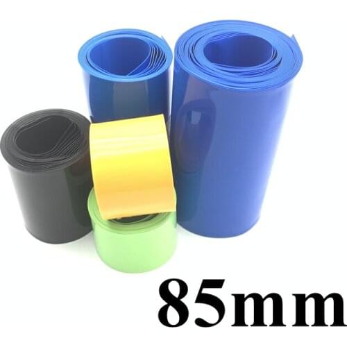 Width 85mm 18650 Lithium Battery Film Wrap PVC Heat Shrink Tube Sheath Cover Insulated Cable Sleeve Pack Protection Multicolor