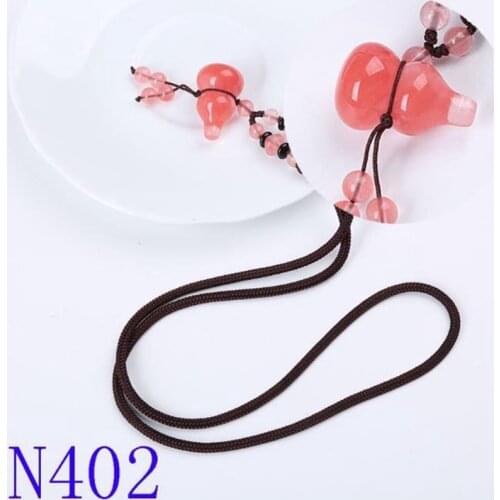 Unisex Gourd Pendant Necklace Sweater Chain For Women Men Lucky Amulet Long Necklaces