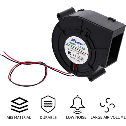 12V Grill Blow Fan 2.4A High Air Flow Grill Oven Furnace DC Cooler Fan Supply