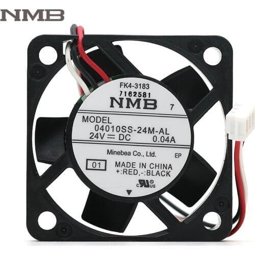 Original For NMB 04010SS-24M-AL 4010 24V 0.04A 40mm 40*40*10mm silent quiet axial mini cooling fan