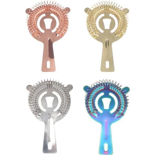 High quality Sprung Bar Cocktail Strainer Stainless Steel Deluxe Strainer Bar Strainer Bar Tool Wine Ice Strainer Bar Percolator