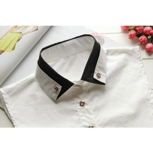 Top Grade Women Fake Collar Rhinestone Decorative Round and Peaked Vintage Elegant FalseGirls Detachable Shirt Collars
