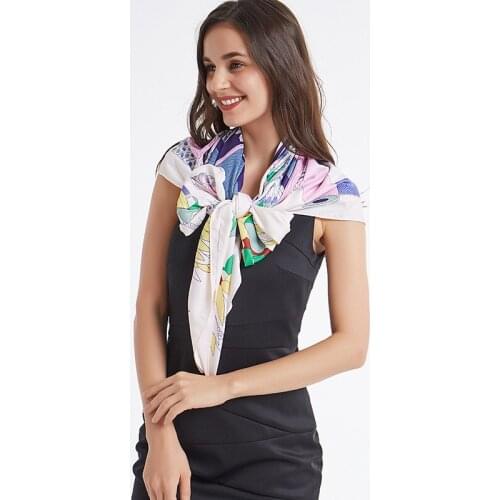 130*130cm TOP Silk Scarf 51 styles Free Shipping Ins Scarves Women Foulard Square Hijab Scarf Ladies Shawl wrap female hijab