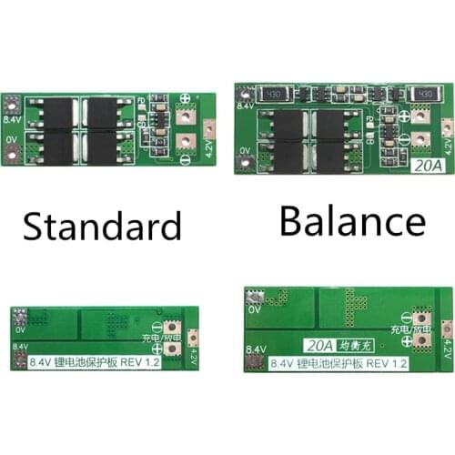 2S 20A 7.4V 8.4V 18650 Lithium battery protection board/Standard Version
