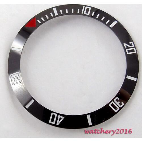 38mm parnis black ceramic RLX watch bezel insert for Rlx GMT Master automatic movement watch replacement parts