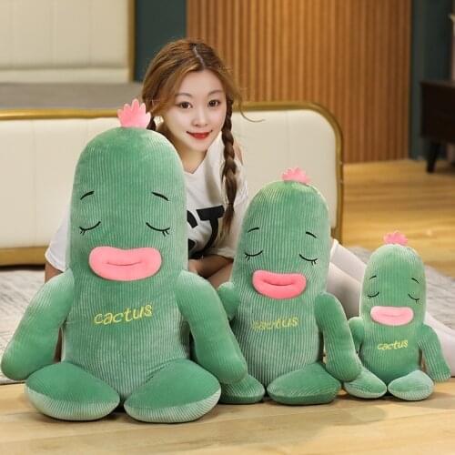 1pc 35/50/65cm Creative Cactus Plush Pillow Cartoon Plants Toys Stuffed Soft Dolls for Children Boys Girls Xmas Home Decor Gifts