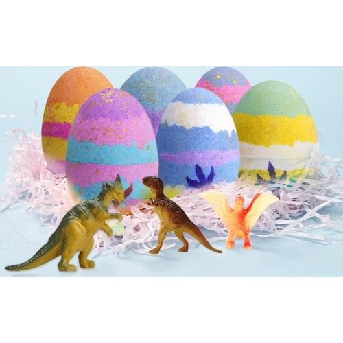 Dinosaur Eggs Bath Bomb Set For Kids 6pcs Natural Oil-control Bathroom Aromatherapy Bath Salt 2021 NEW ARRIVAL