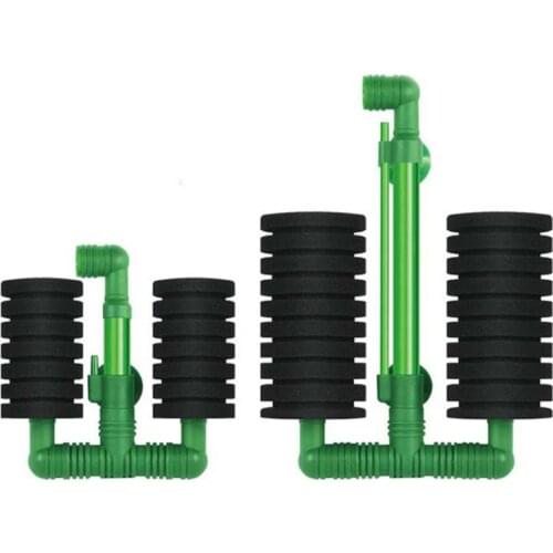 Double Head Fish Tank Pneumatic Filter Aquarium Air Pump Skimmer Bacterial Biochemical Sponge Bio Clean Water Fish Aquatic