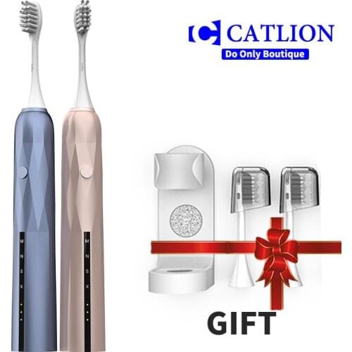 Ultrasonic sonic electric toothbrush usb rechargeable powerful adult washable 4 mode automatic electric tooth brush with holder