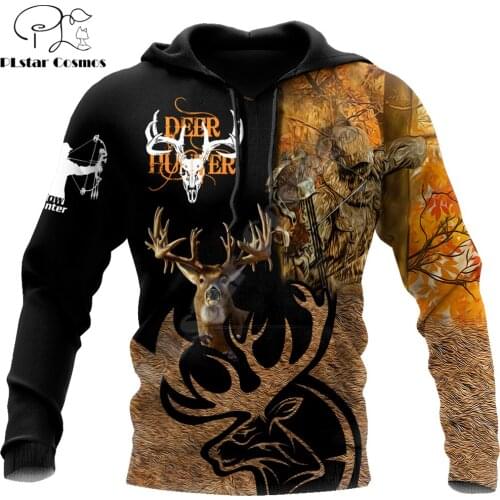 Bow Hunter Whitetail Deer 3D All Over Printed Men Hoodie Unisex Deluxe Hoodies Zip Pullover Casual Jacket Tracksuit KJ372