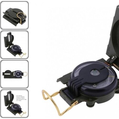 Exquisite Premium Backpacking Geological Compass Army Green Geological Compass High Accuracy for Hiking