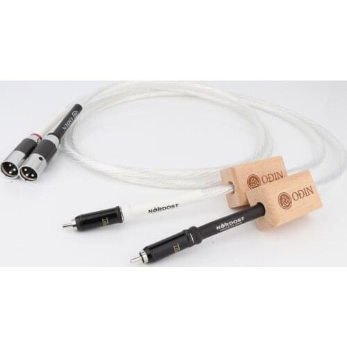 Nordost Odin 7N Pure Silver Audio Signal Balanced Cable With Black Carobn Fiber XLR To RCA Connectors