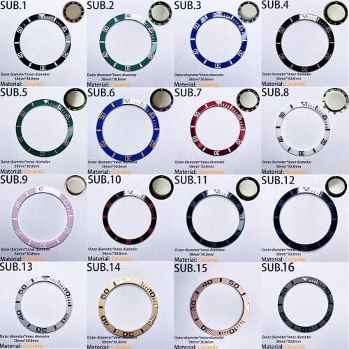 38mm Watch Ring Ceramic Bezel Insert Ring for GMT Watch 40mm Casing Watch Accessories Inner diameter 30.8mm