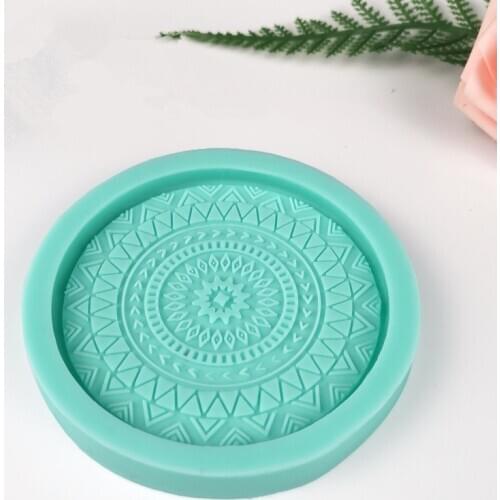 DIY Round Silicone Coaster Mold Big Silicone Coaster Mold Epoxy Resin Coaster Molds Silicone Resin Casting Molds