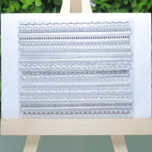 Lace edge background transparent clear stamps for Scrapbooking/Sewing Fabric/Card Making/Stamp set stationery Decoration Supply