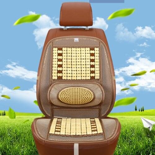 Summer Car Seat Covers Bamboo Slice Massage Seat Mat Breathable Cooling Cushion Vehicle Accessories