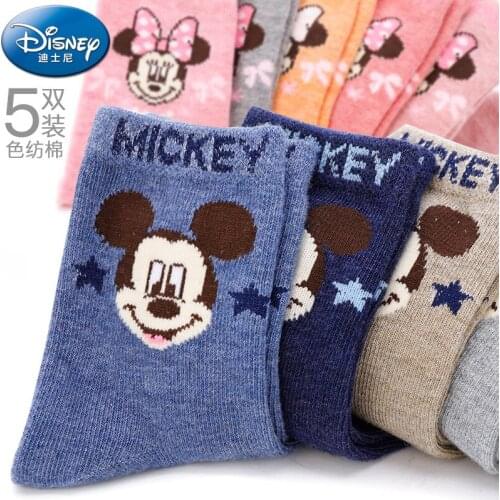 Disney Mickey Minnie Socks Cartoon Gym Set Children Warm Comfortable Breathable Gift Cotton Sport Fashion Anime Figure Painting