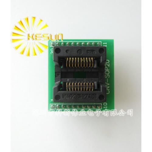 100% NEW OTS-20-1.27 SOP20 SOIC20 IC Test Socket / Programmer Adapter / Burn-in Socket (OTS-20-1.27-01)