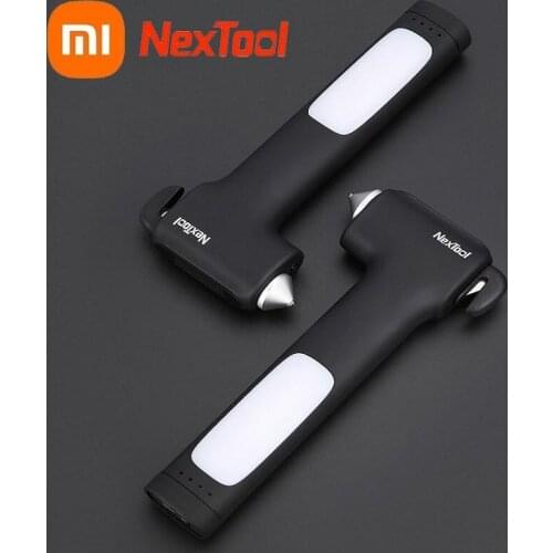New Xiaomi NexTool Multifunctional Seek Survival Hammer Phone Charge Smashing Window Breaker Emergency EDC Lighting Tool