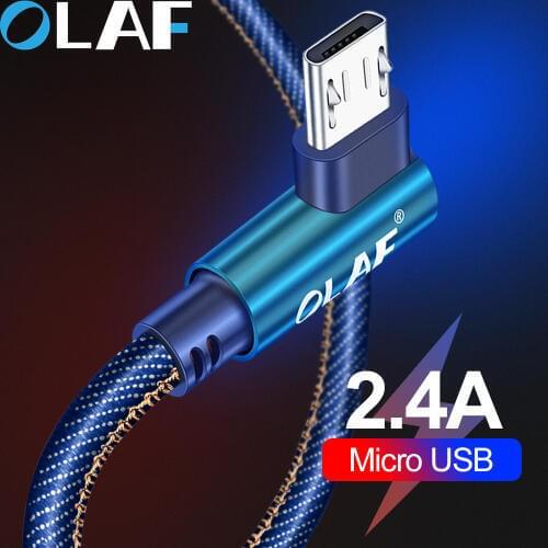 OLAF 90 degree Micro usb mobile phone cables for samsung s6 s7 edge USB Micro fast charging Phone Game cord Android usb cable