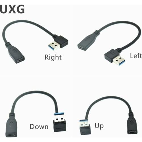 USB C Female to USB 3.0 Male Cable Adapter, Single-Sided 5Gbps GEN 2 USB Type A 3.1 Plug for Oculus Quest Link, iPhone 11, PC