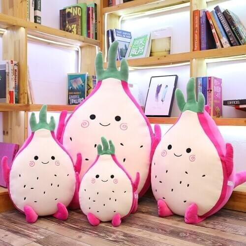 45-110CM Pitaya Dragon Fruit Plush Plant Toy Soft Cartoon Cute Pitaya Doll Boy Girl Soft Pillow Gift Stuffed Doll Cushion